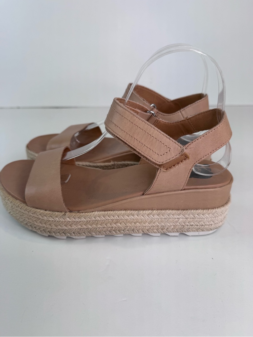 Sorel Cameron Flatform sandals Tan Leather Espadrille size 8 - Picture 5 of 13
